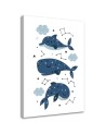 Canvas prints for children's room - Happy whales | FEEBY