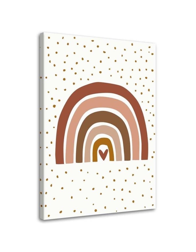 Decorative Canvas painting for Kids room - Pink rainbow | FEEBY