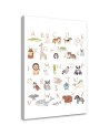 Decorative Canvas prints for children's room - Alphabet with animals | FEEBY