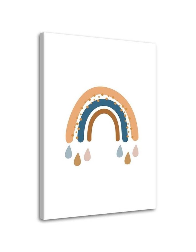 Printed modern pictures on Canvas for children's room - Rainbow weather | FEEBY