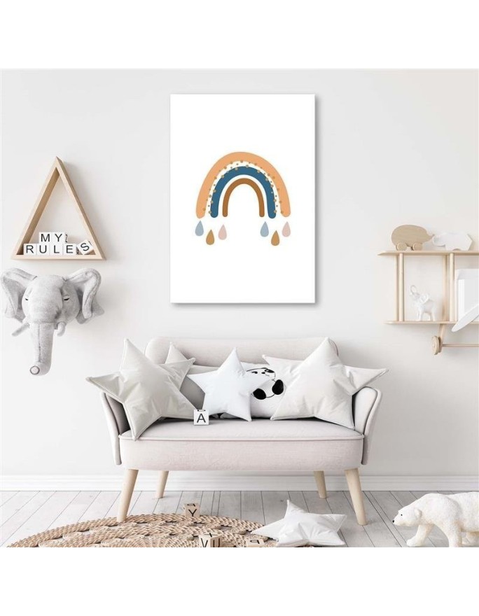 Printed modern pictures on Canvas for children's room - Rainbow weather | FEEBY