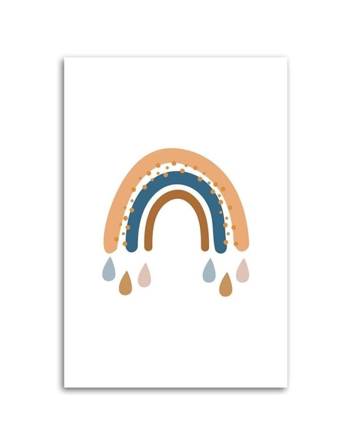 Printed modern pictures on Canvas for children's room - Rainbow weather | FEEBY