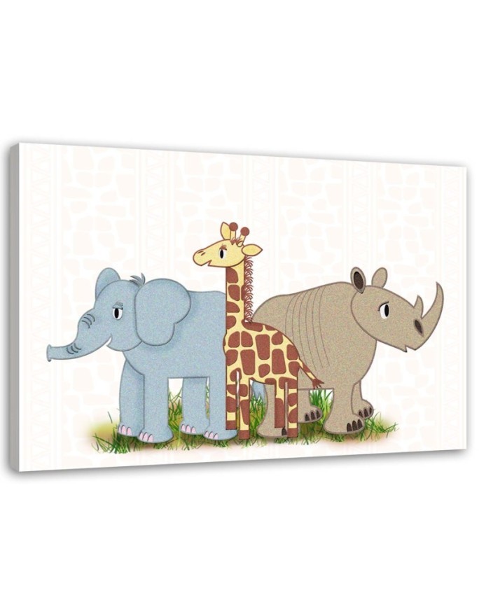 Wall art pictures for children's room - African friends | FEEBY