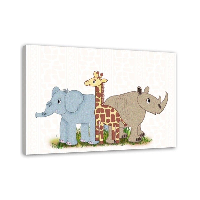 Wall art pictures for children's room - African friends | FEEBY