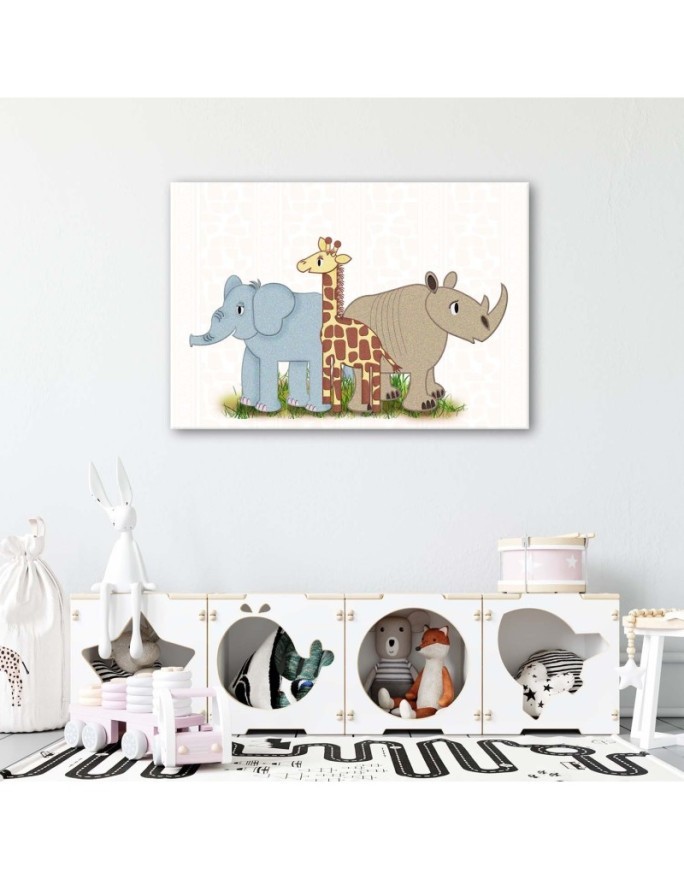 Wall art pictures for children's room - African friends | FEEBY