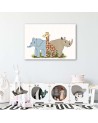 Wall art pictures for children's room - African friends | FEEBY