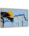 Canvas prints with animals for children - African elephant | FEEBY