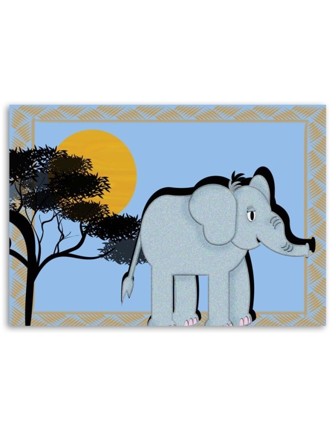 Canvas prints with animals for children - African elephant | FEEBY