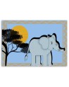 Canvas prints with animals for children - African elephant | FEEBY