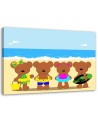 Printed picture for children - Bears on the beach | FEEBY