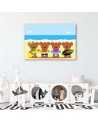 Printed picture for children - Bears on the beach | FEEBY