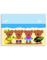 Printed picture for children - Bears on the beach | FEEBY