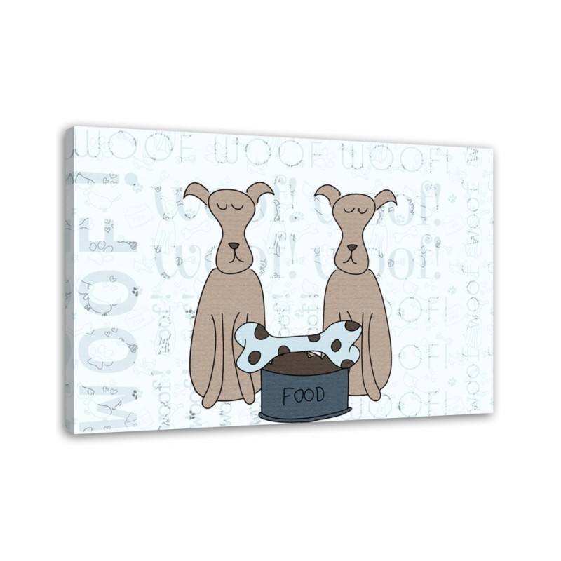 Canvas prints for children's room print on canvas - Dog bone | FEEBY