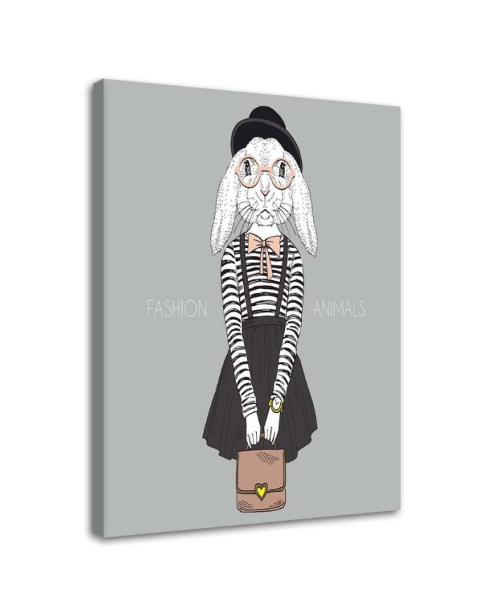 Canvas print Bunny in a skirt