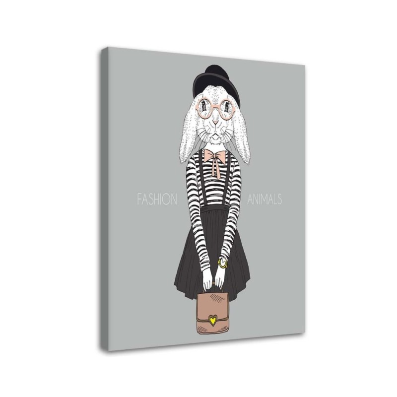 Canvas prints for a girl's room - Hare in a skirt | FEEBY