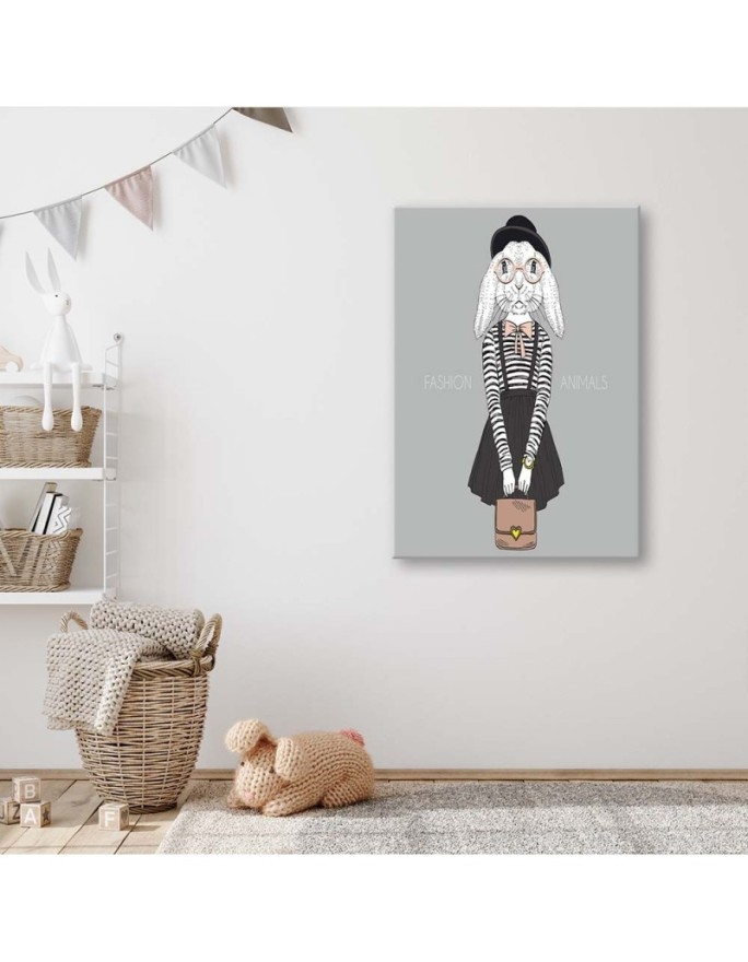 Canvas prints for a girl's room - Hare in a skirt | FEEBY
