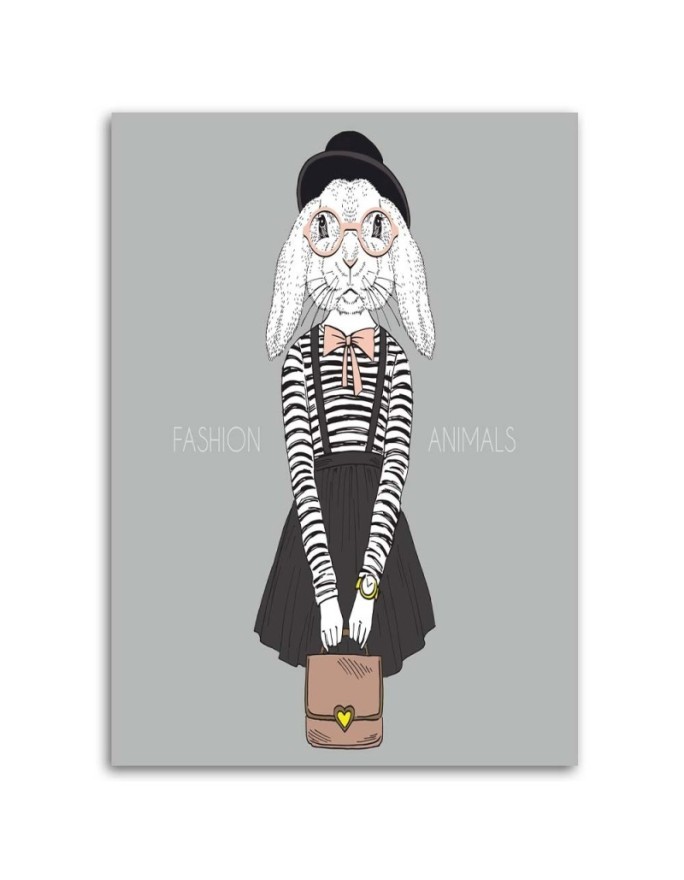 Canvas prints for a girl's room - Hare in a skirt | FEEBY