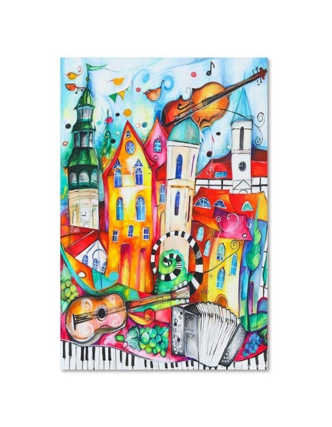Canvas prints for children - Colourful musical town | FEEBY