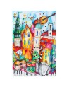 Canvas prints for children - Colourful musical town | FEEBY