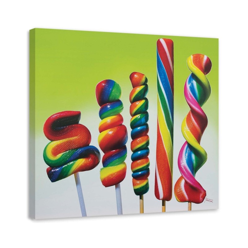 Canvas prints for children's wall - Colourful lollipops | FEEBY