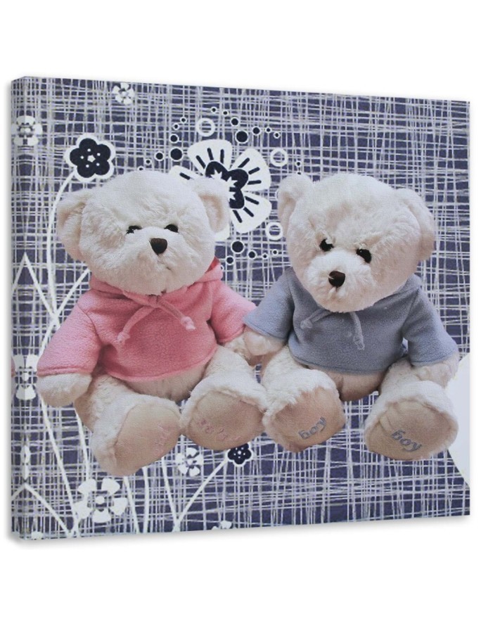 Canvas wrapped prints for children - Two white bears | FEEBY