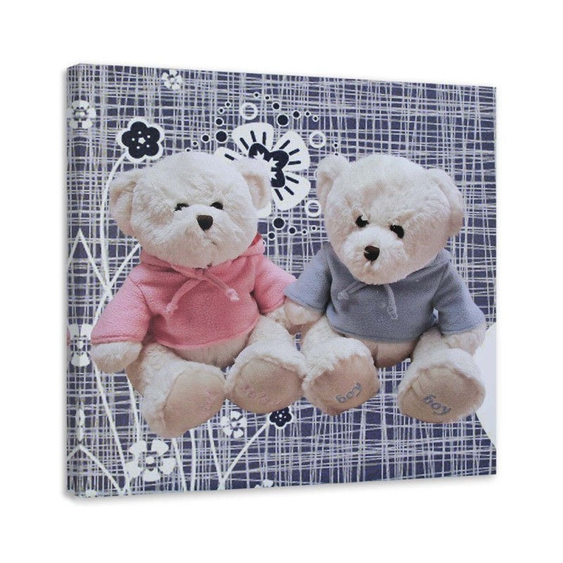 Canvas wrapped prints for children - Two white bears | FEEBY