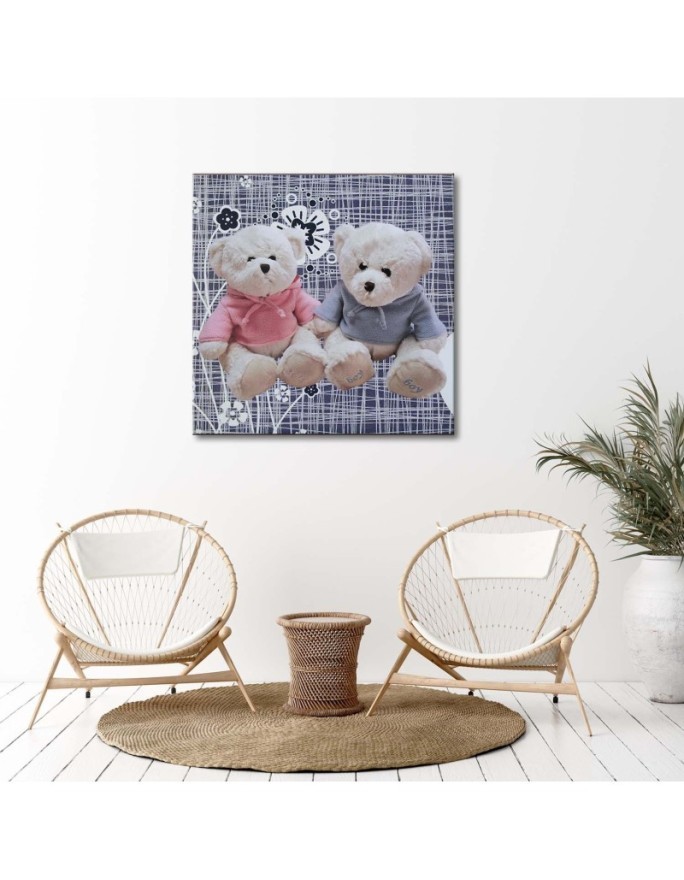 Canvas wrapped prints for children - Two white bears | FEEBY