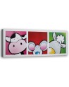 Canvas prints with animals for children - Mouse cow and sheep | FEEBY