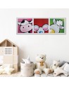 Canvas prints with animals for children - Mouse cow and sheep | FEEBY