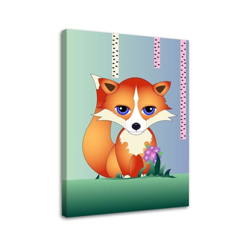 Printable pictures on Canvas for children - Fairy tale fox | FEEBY