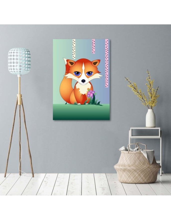 Printable pictures on Canvas for children - Fairy tale fox | FEEBY