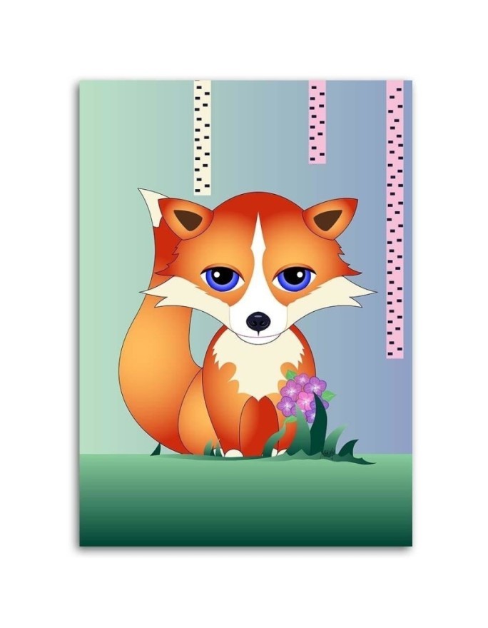 Printable pictures on Canvas for children - Fairy tale fox | FEEBY