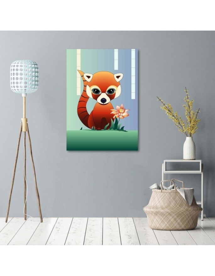 Decorative Canvas painting for children - Raccoon | FEEBY
