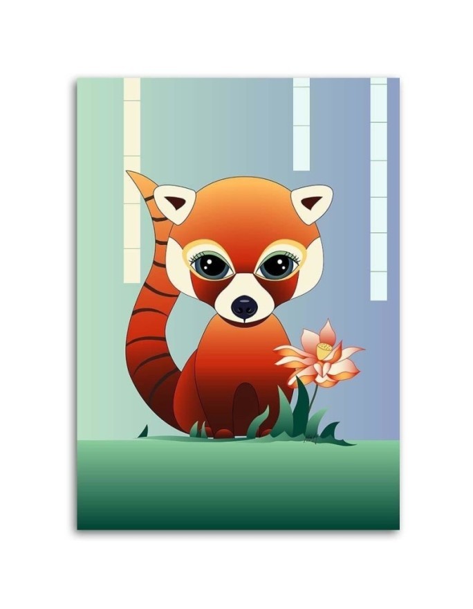 Decorative Canvas painting for children - Raccoon | FEEBY