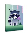 Modern Canvas paintings for children printed - Raccoon | FEEBY