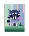 Modern Canvas paintings for children printed - Raccoon | FEEBY