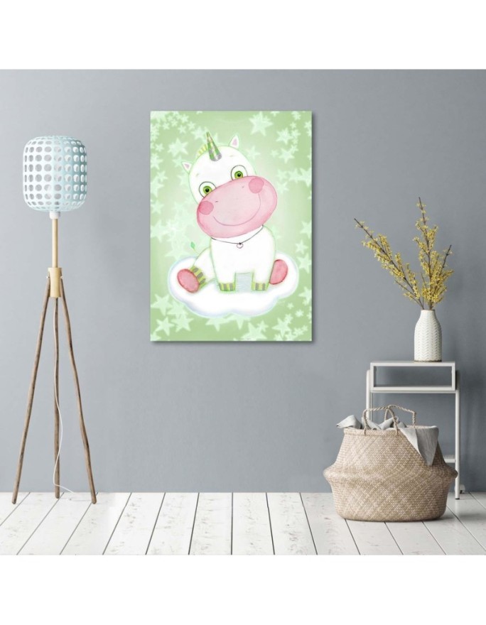 Canvas prints for a child - Green unicorn Marta Horodniczy | FEEBY
