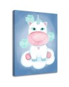 Canvas prints for a girl's room - Blue unicorn Marta Horodniczy | FEEBY