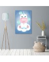 Canvas prints for a girl's room - Blue unicorn Marta Horodniczy | FEEBY