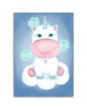 Canvas prints for a girl's room - Blue unicorn Marta Horodniczy | FEEBY