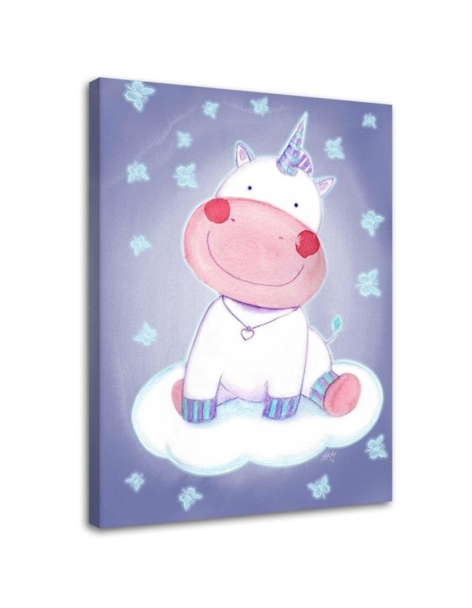 Canvas prints for a child's room - Purple unicorn Marta Horodniczy | FEEBY