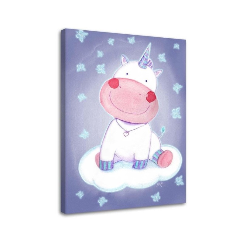 Canvas prints for a child's room - Purple unicorn Marta Horodniczy | FEEBY