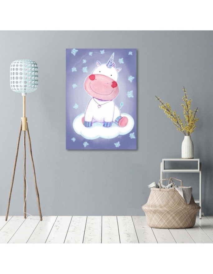 Canvas prints for a child's room - Purple unicorn Marta Horodniczy | FEEBY