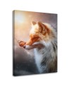 Canvas prints for modern living room - Fox and butterfly by Jose Francese | FEEBY