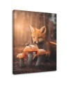 Modern wall art painting - Fox in a magical forest by Jose Francese | FEEBY