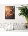 Modern wall art painting - Fox in a magical forest by Jose Francese | FEEBY