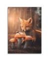 Modern wall art painting - Fox in a magical forest by Jose Francese | FEEBY