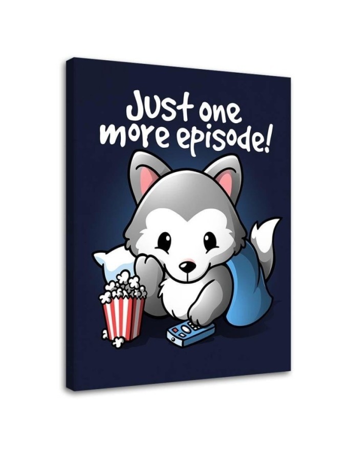 Canvas prints for teenager's room - Wolf watching a TV series Noemi Fadda | FEEBY