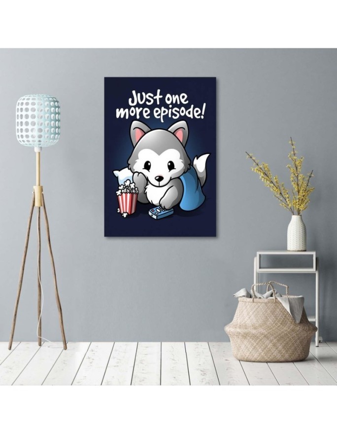 Canvas prints for teenager's room - Wolf watching a TV series Noemi Fadda | FEEBY