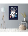 Canvas prints for teenager's room - Wolf watching a TV series Noemi Fadda | FEEBY